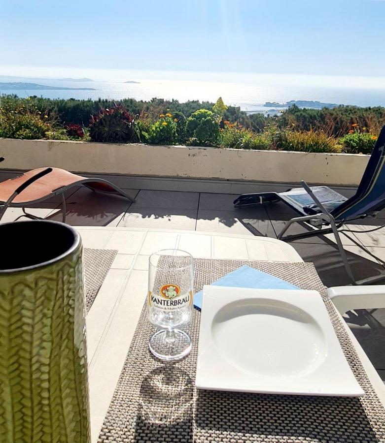 Vue Mer Panoramique Et Piscine Bandol Exteriér fotografie