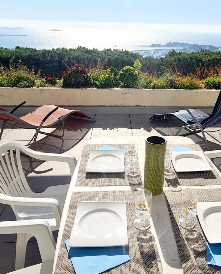 Vue Mer Panoramique Et Piscine Bandol Exteriér fotografie